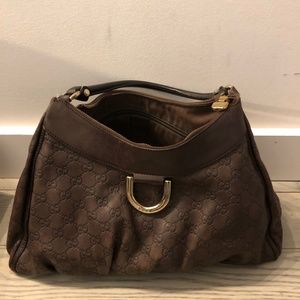 Brown Gucci Guccissima Shoulder Bag